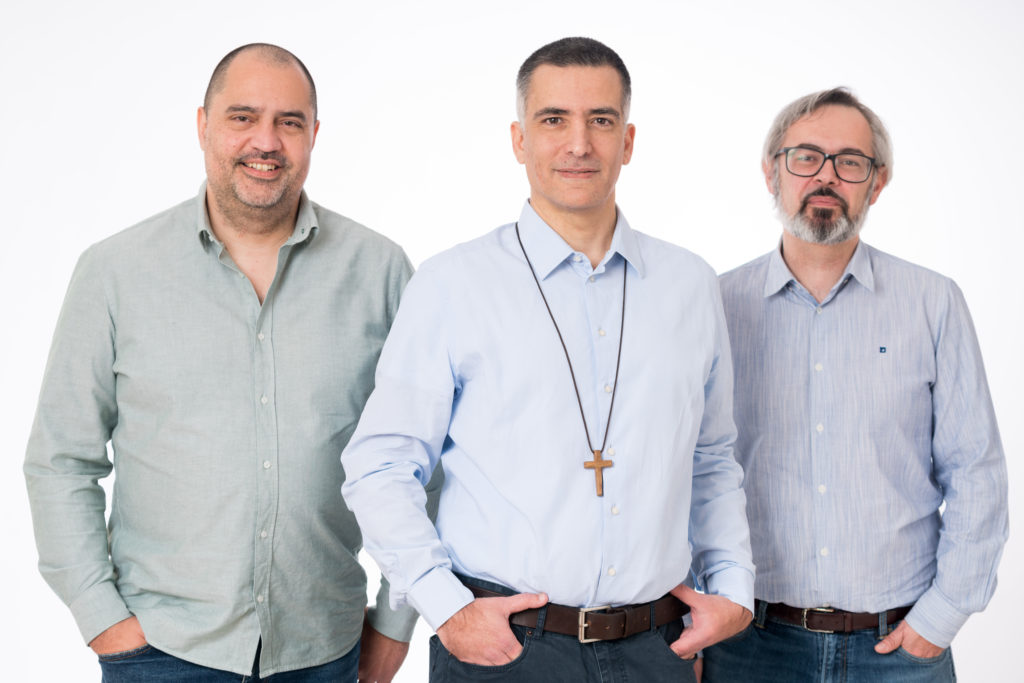 KIT-AR's executive team. On the left João Costa, on the middle Manuel Oliveira and on the left Luis Martins