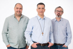 KIT-AR's executive team. On the left João Costa, on the middle Manuel Oliveira and on the left Luis Martins
